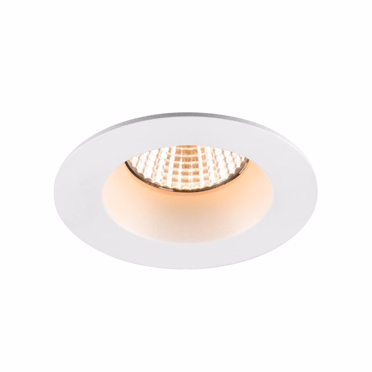 SLV Faretto LED da incasso New Tria, rotondo, bianco, IP65, 2.700 K, 38° dimmerabile, Bianco / Opale, Bagno, Alluminio