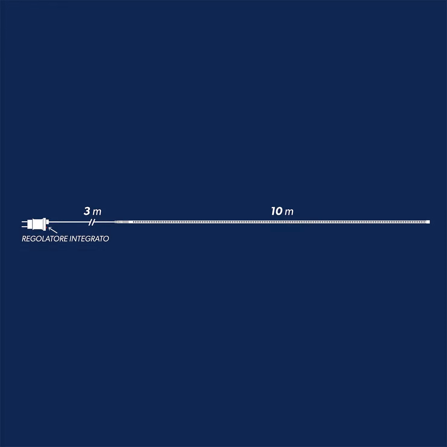 DICTROLUX Tubo Luminoso con 180 LED Bianco Freddo, Lunghezza 10 m, Grado di Protezione IP44 – 4