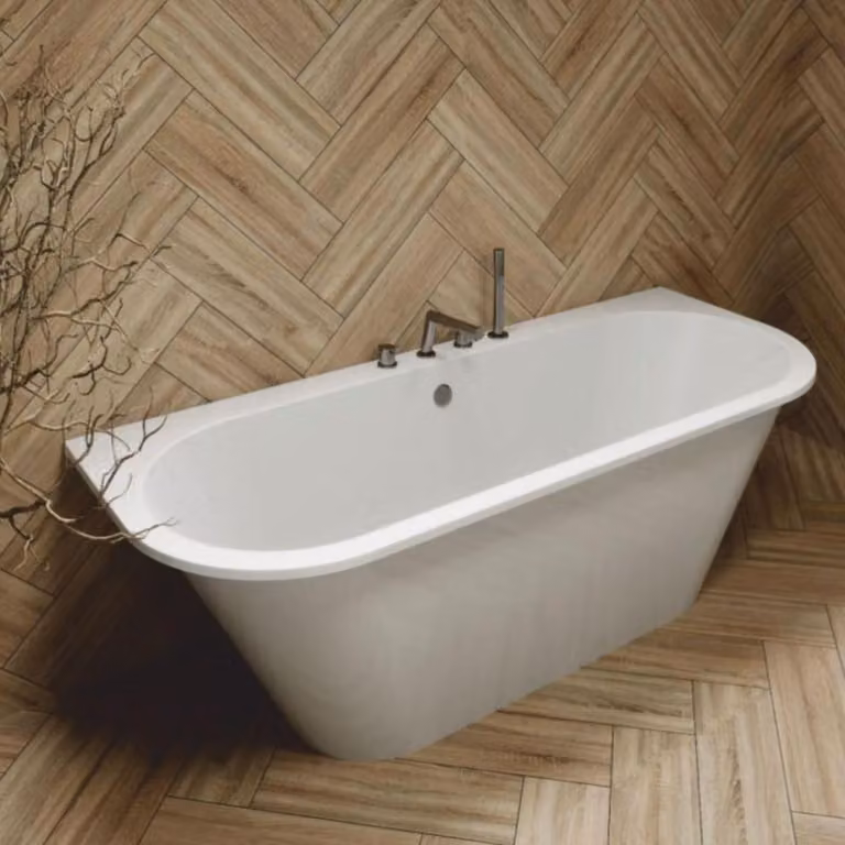 Casa Padrino Vasca da bagno freestanding bianco lucido 170 cm - Mobili da bagno
