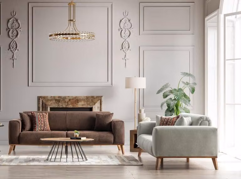 Stilvolle 3+3 Sofagarnitur Komfortables Design Sofa Couch Wohnenzimmer
