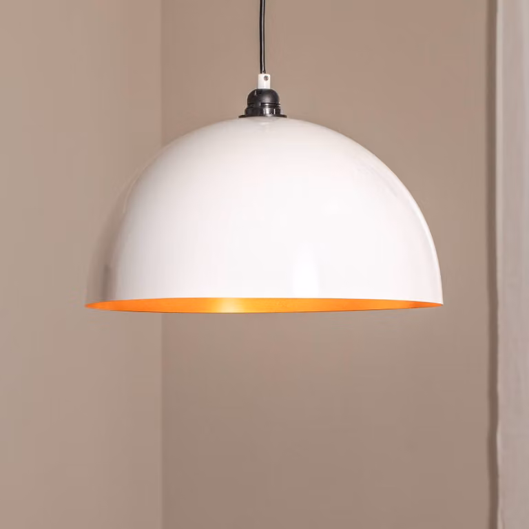 Lampada a sospensione Berceste 232-S Opviq, dimmerabile, Bianco / Opale, Soggiorno / Sala da pranzo, Metallo, Lampada a sospensione