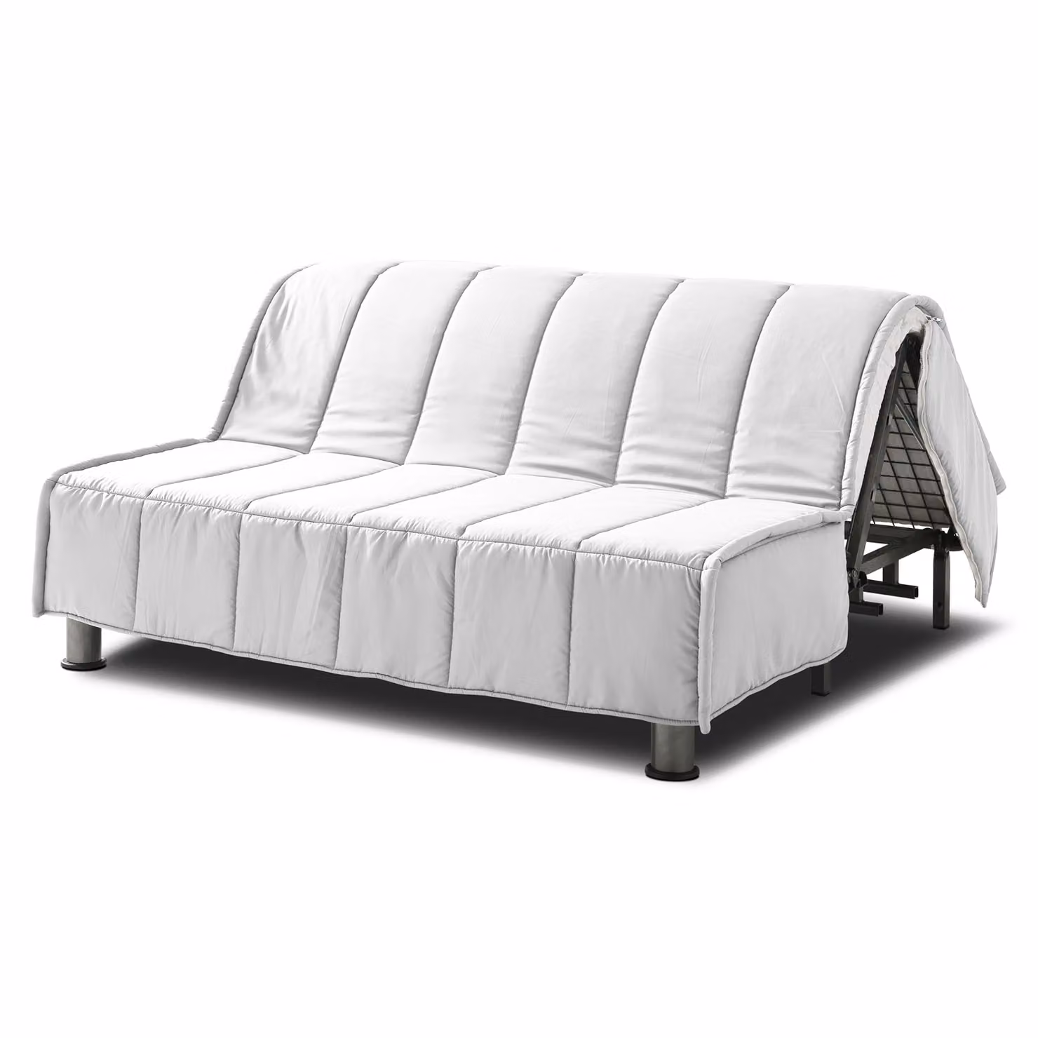 Copertura Divano Letto + Cuscini EVENING 160x190 cm Bianco
