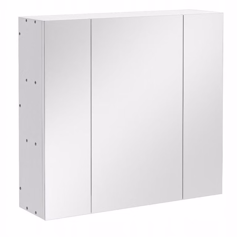 Mobile da bagno a parete con specchio a tre ante