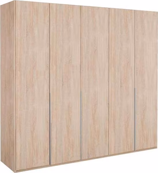 Armadio New York ad ante battenti in rovere grezzo 225x58x236cm a 5 ante