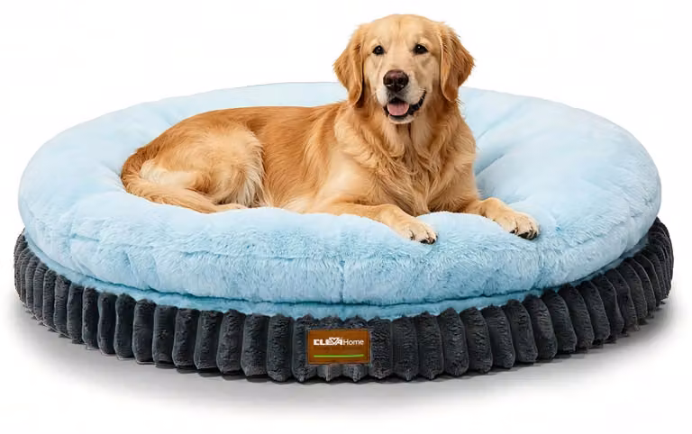 Cuccia ortopedica per cani di grandi dimensioni, lavabile, 107 cm, color blu ghiaccio