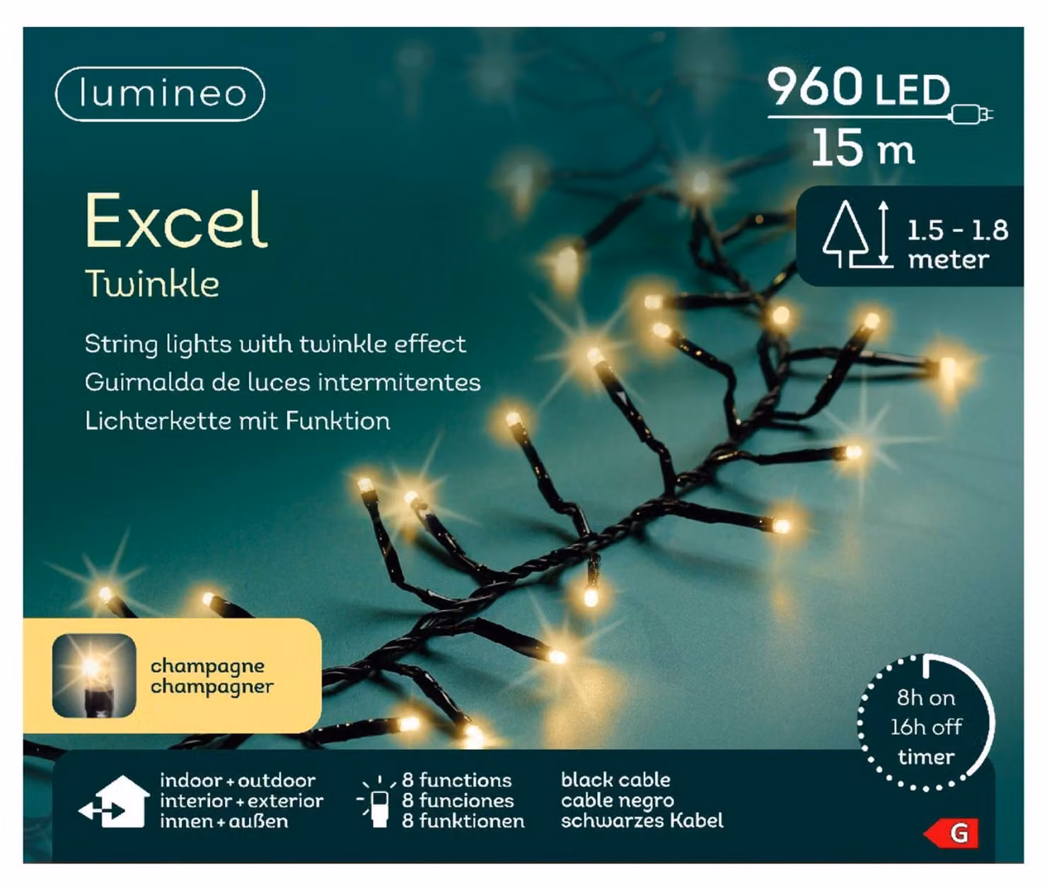 Lichterkette Excel Lights LED 1500 cm
