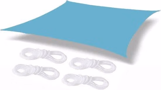 Tenda da sole rettangolare robusta, resistente ai raggi UV, antistrappo e antiruggine; telo traspirante per terrazze esterne e giardini con prato (2x2 m)