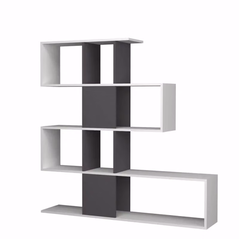 Libreria bifacciale Aktif EFFEZETA bianco ghisa L: 145 cm, H: 145 cm, P: 29 cm – 2