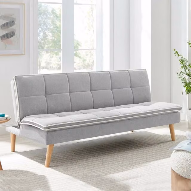Divano letto Lunaria 3 posti colore grigio design moderno 182x88x80H
