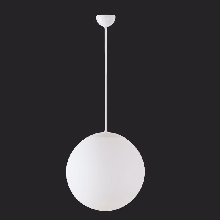 OSMONT ADR68302 ADRIA P3 apparecchio a sospensione in vetro bianco IP40 3000 K 27W LED combinazione di emergenza 1 h