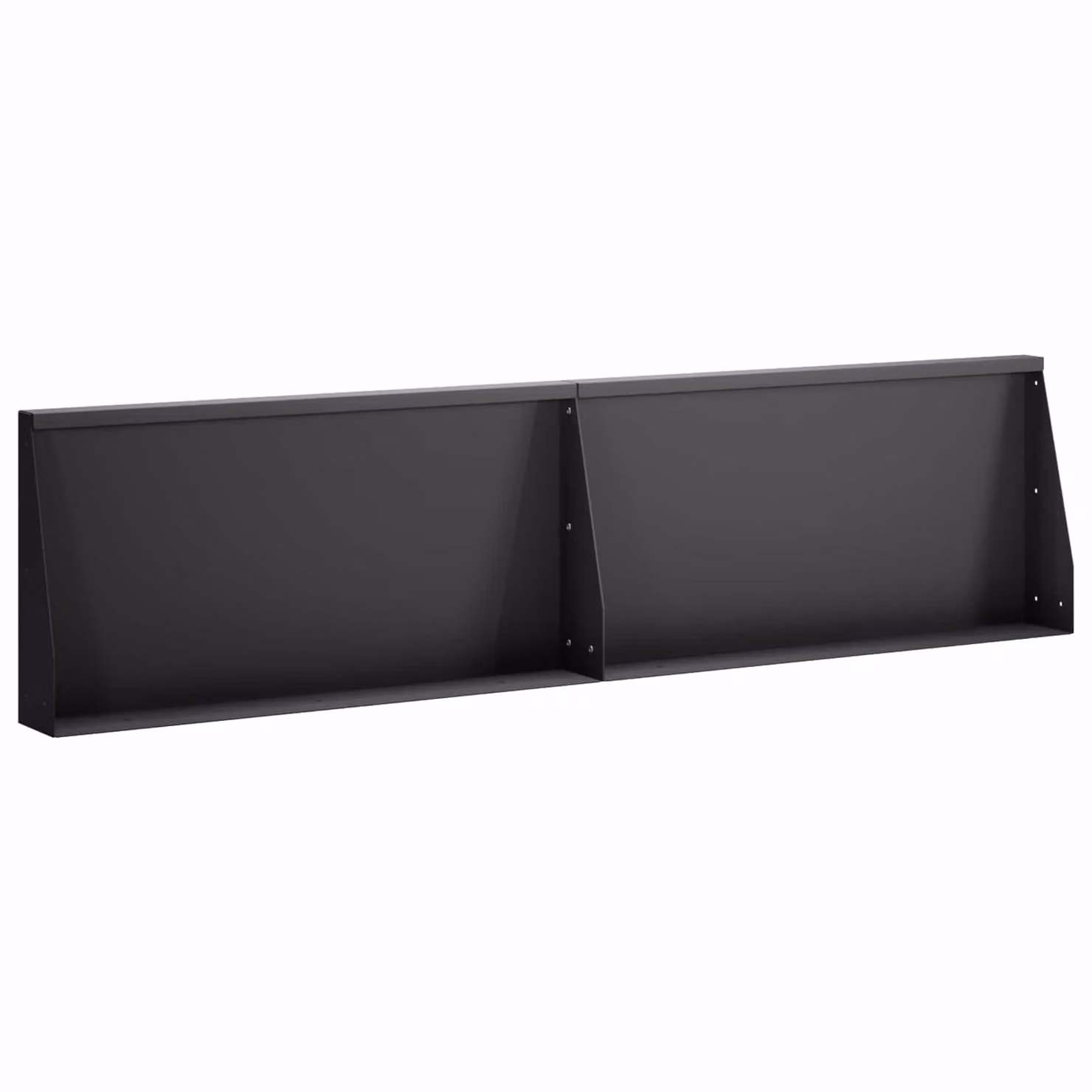 Set di 2 pezzi di aiuole rialzate vidaXL in acciaio nero, L 80 cm x P 40 cm x H 12 cm