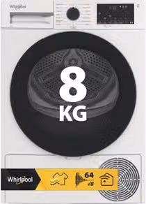 Asciugatrice a pompa di calore Whirlpool C WD 83M WBS IT, 8 kg, Classe D, Bianco, L: 59,7 cm, H: 84,6 cm, P: 54,5 cm – 2
