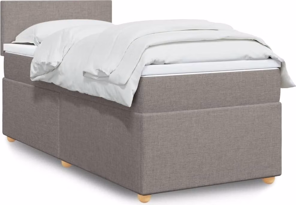 Maison Exclusive - Giroletto a Molle con Materasso Tortora 90x200 cm inTessuto
