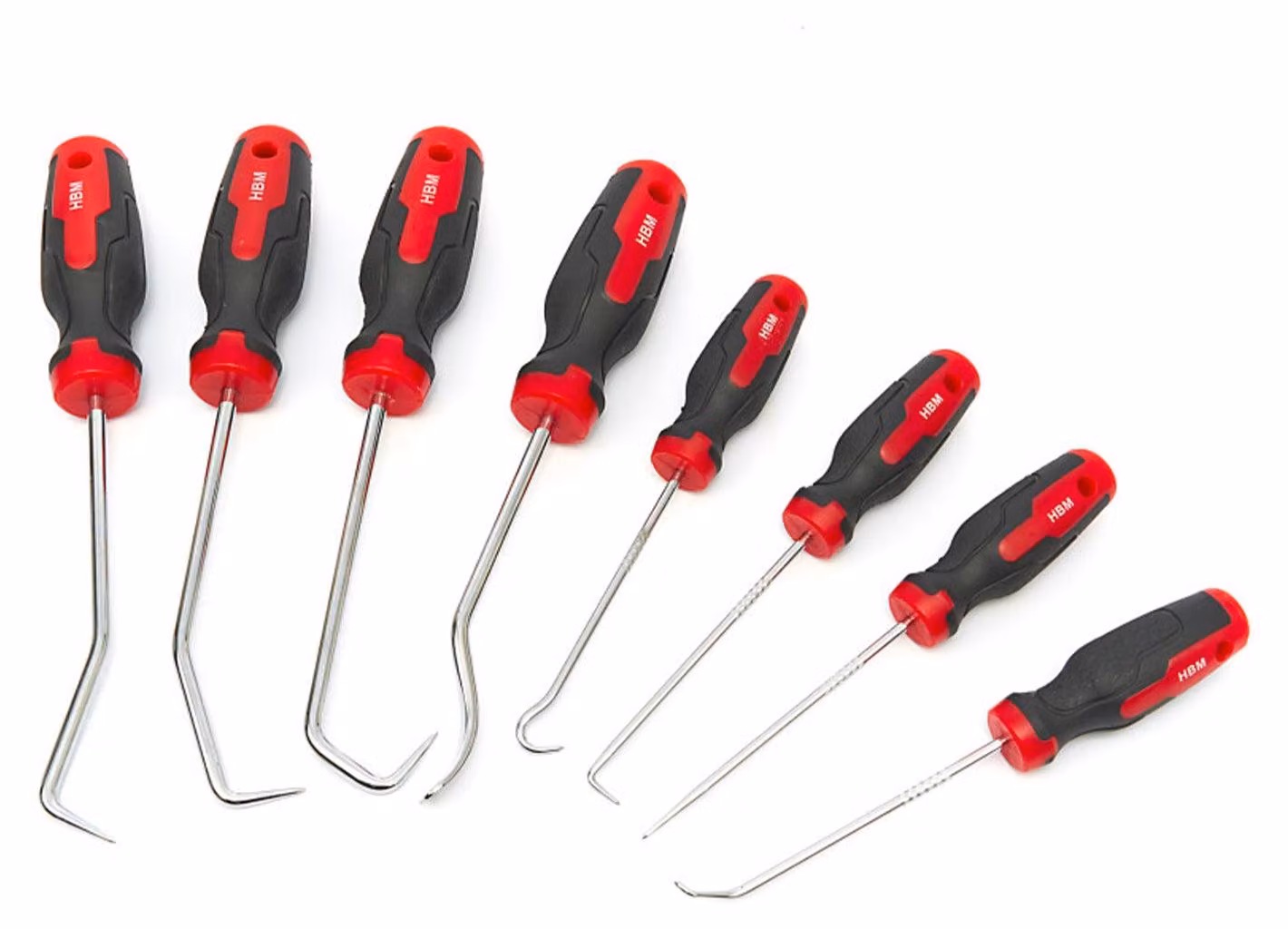 Set-kit attrezzi ganci per rimozione guarnizioni anelli O-ring paraolio, 8 pezzi Hbm