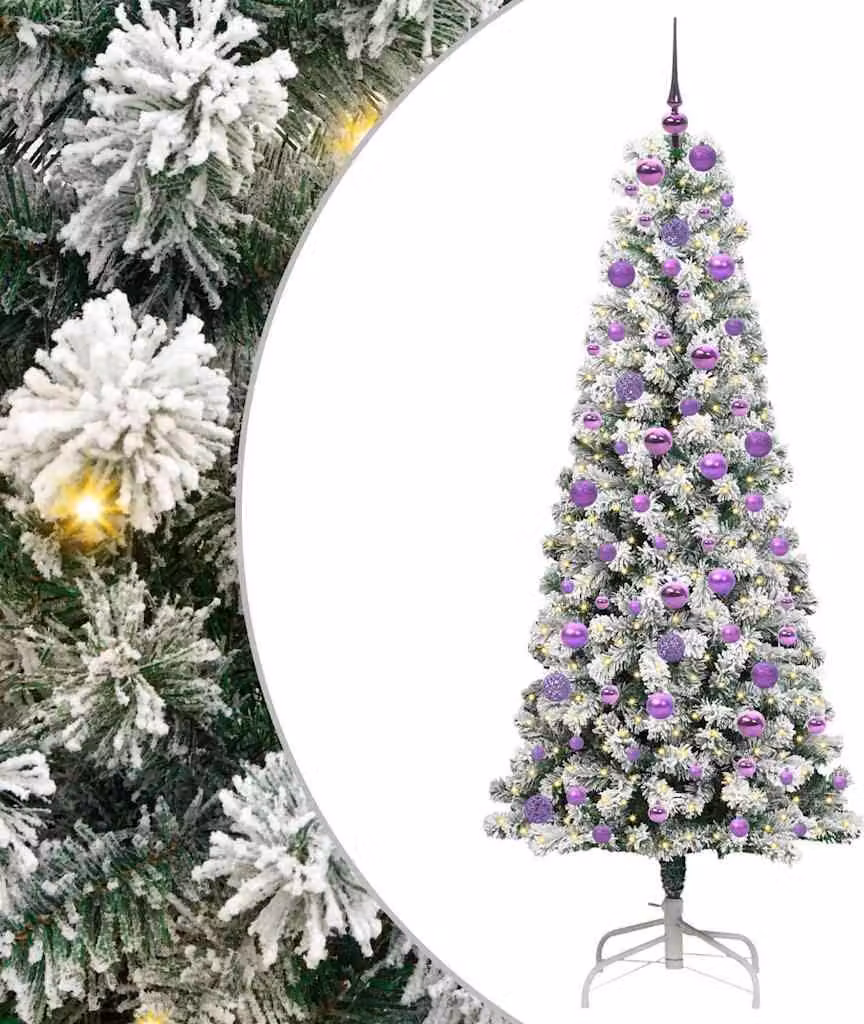 Albero di Natale Artificiale con Rami Pieghevoli 180 cm