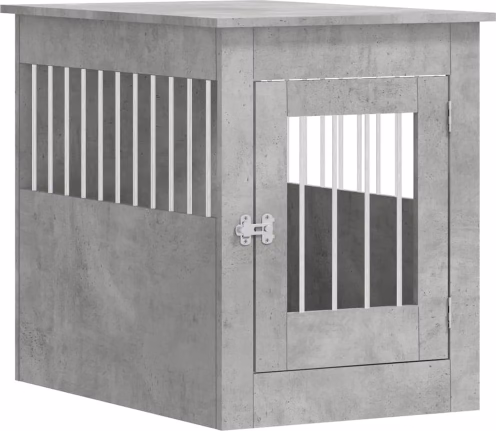 Gabbia Cani Arredamento Grigio Cemento 55x80x68cm Multistrato