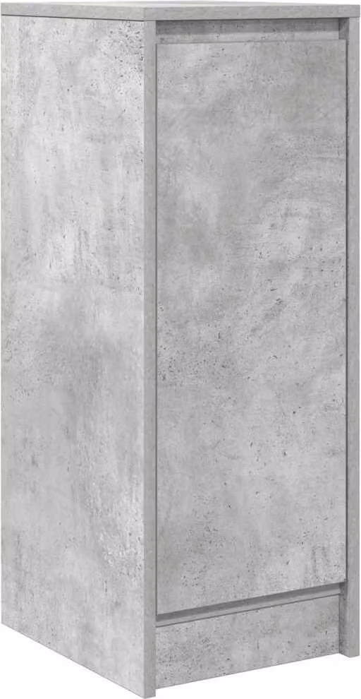 Credenza Grigio Cemento 29,5x34x76 cm in Legno Multistrato