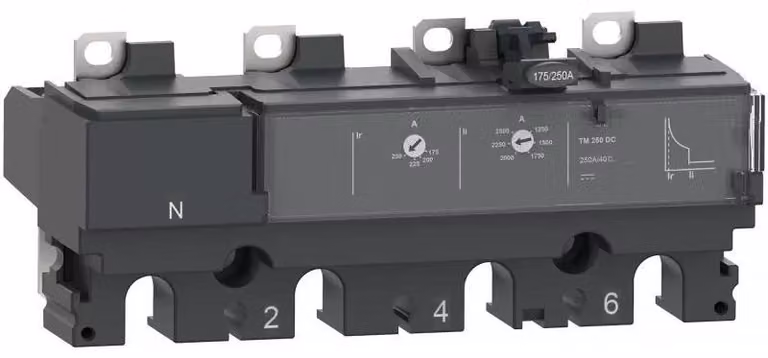 Dispositivo di sgancio termomagnetico Schneider Electric TM160DC 160 A 4P4D per interruttori automatici ComPacT NSX160DC C164TM160D