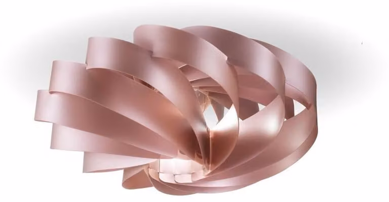 Plafoniera Moderna Flat Polilux ® Pink Metal 1 Luce E14