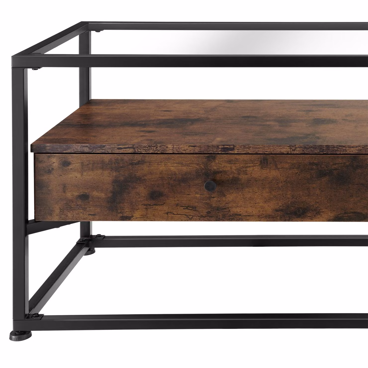 Credenza Maidenhead TecTake in legno industriale scuro stile rustico L: 121,5 cm, P: 41,5 cm, H: 50,5 cm – 1