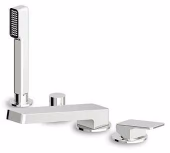 CASA39 Zucchetti Jingle Miscelatore bordo vasca 4 fori ZIN450