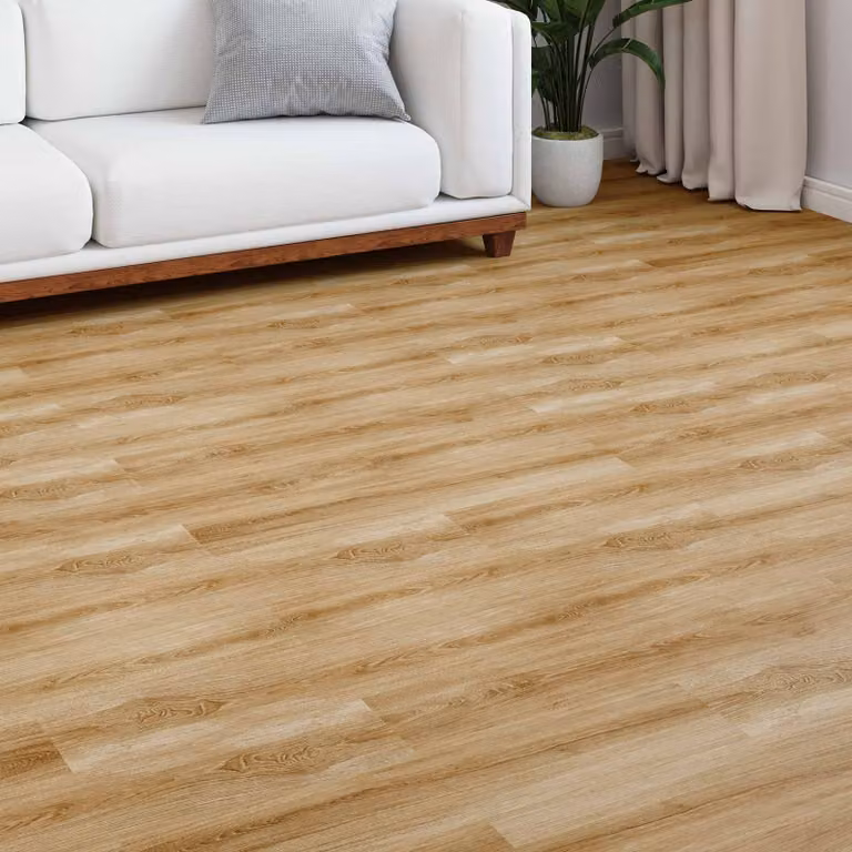 Pavimento in laminato effetto legno rustico vidaXL, Marrone, 15 pezzi, L: 101 cm, P: 20 cm, H: 0,8 cm