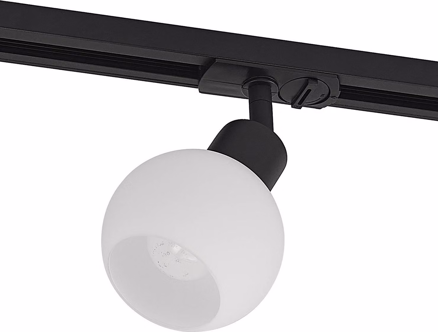 Lindby Linaro faretto a binario, E14, nero, Ø 10 cm, monofase