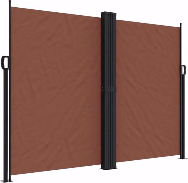 Tenda da Sole | Tenda parasole Laterale Retrattile Marrone 180x600 cm