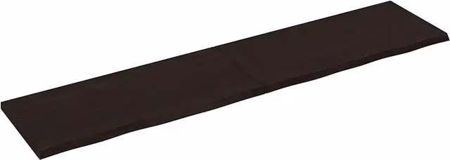 Ripiano a parete in rovere massello rustico marrone scuro vidaXL L: 220 cm, P: 50 cm, H: 2-4 cm – 1