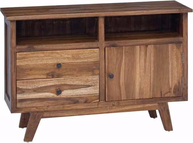 Credenza | Madia | Buffet da pranzo | Armadio da pranzo Naturale 100 x 30 x 68 cm Legno di teak solido