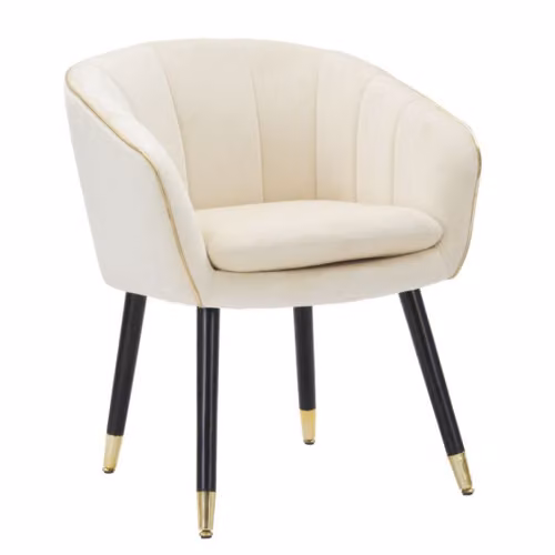 Poltrone Fisse POLTRONA PARIS CREMA/GOLD CM 62X58X78 Mauro Ferretti