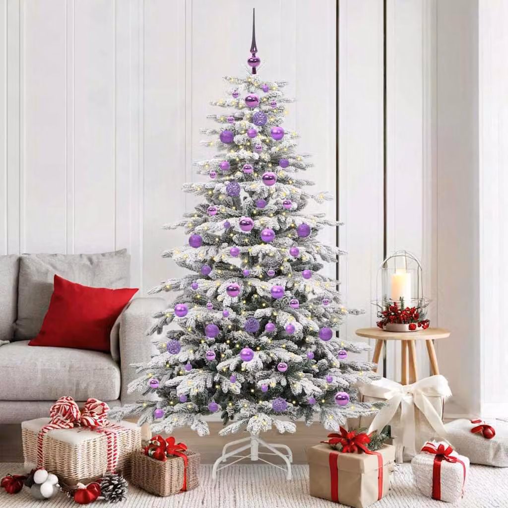 Maison Exclusive - Albero di Natale artificiale pieghevole, bianco, 180 cm, in PE e PVC