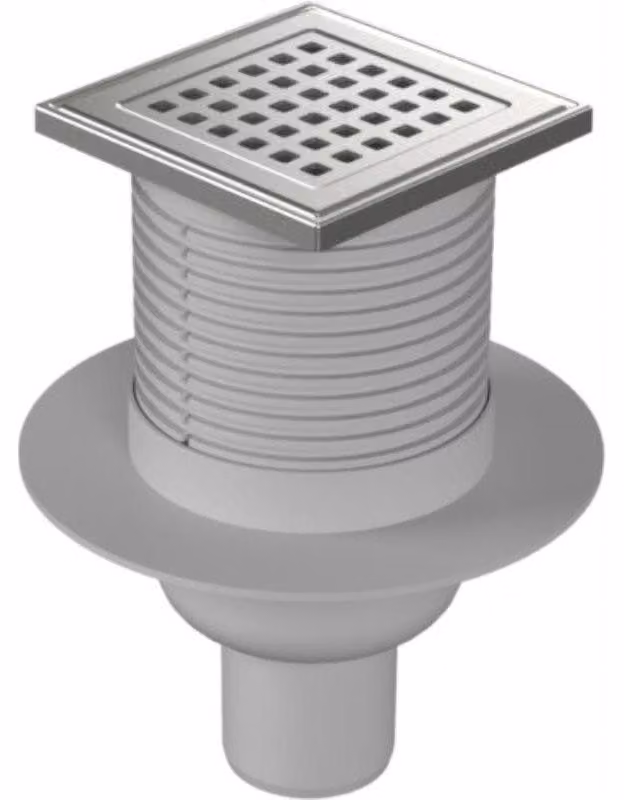 Scarico a pavimento Enpro inferiore D 50 mm telaio collare in acciaio inox griglia GATE