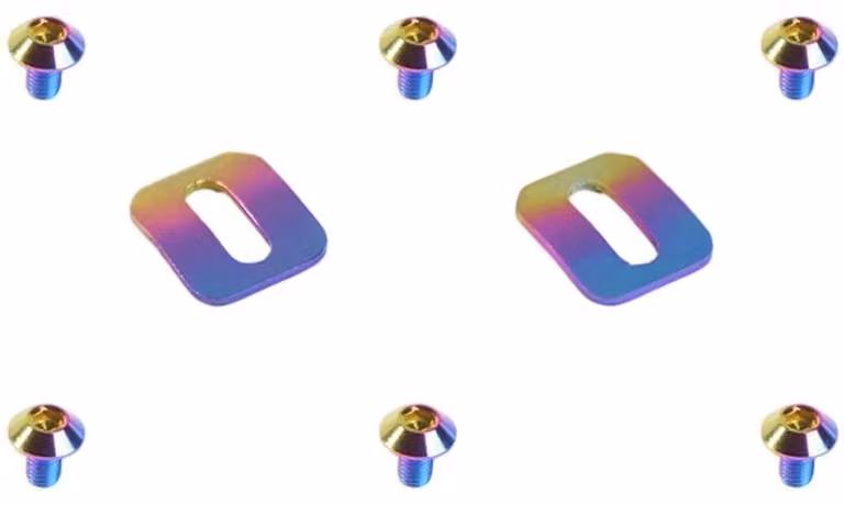 Set di 2 tacchette per pedali da bicicletta Ti Legering