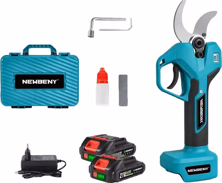 Tagliasiepi elettrici, motore brushless, design ergonomico, set con 2 batterie