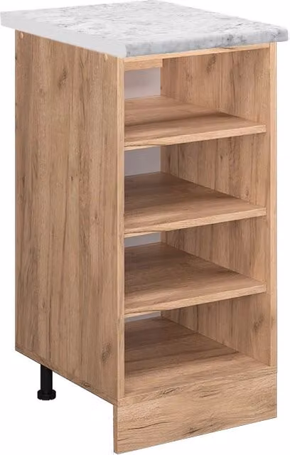Scaffale da cucina Vicco R-Line in rovere con finitura marmo, L: 40 cm, H: 81,6 cm, P: 60 cm – 1