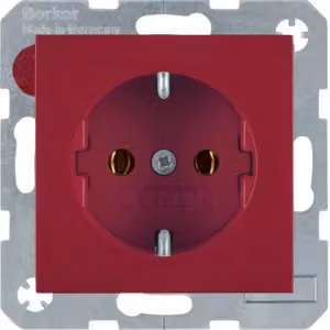 Berker 41438912 Presa SCHUKO rossa, lucida Berker S.1/B.3/B.7