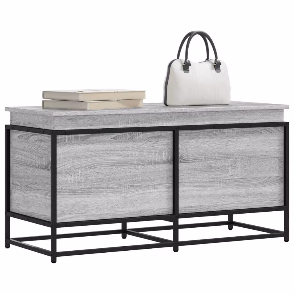 Contenitore con coperchio vidaXL Grigio Sonoma L: 100 cm, P: 40 cm, H: 51,5 cm