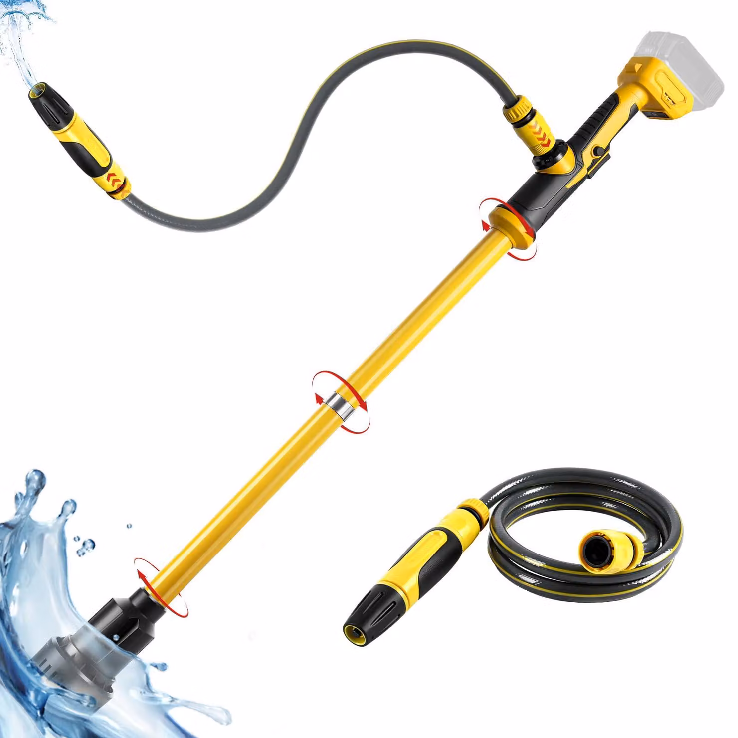 Pompa di trasferimento acqua, senza spazzole, portata di 5300 litri/ora, altezza di mandata di 3 metri, per batteria da 18V