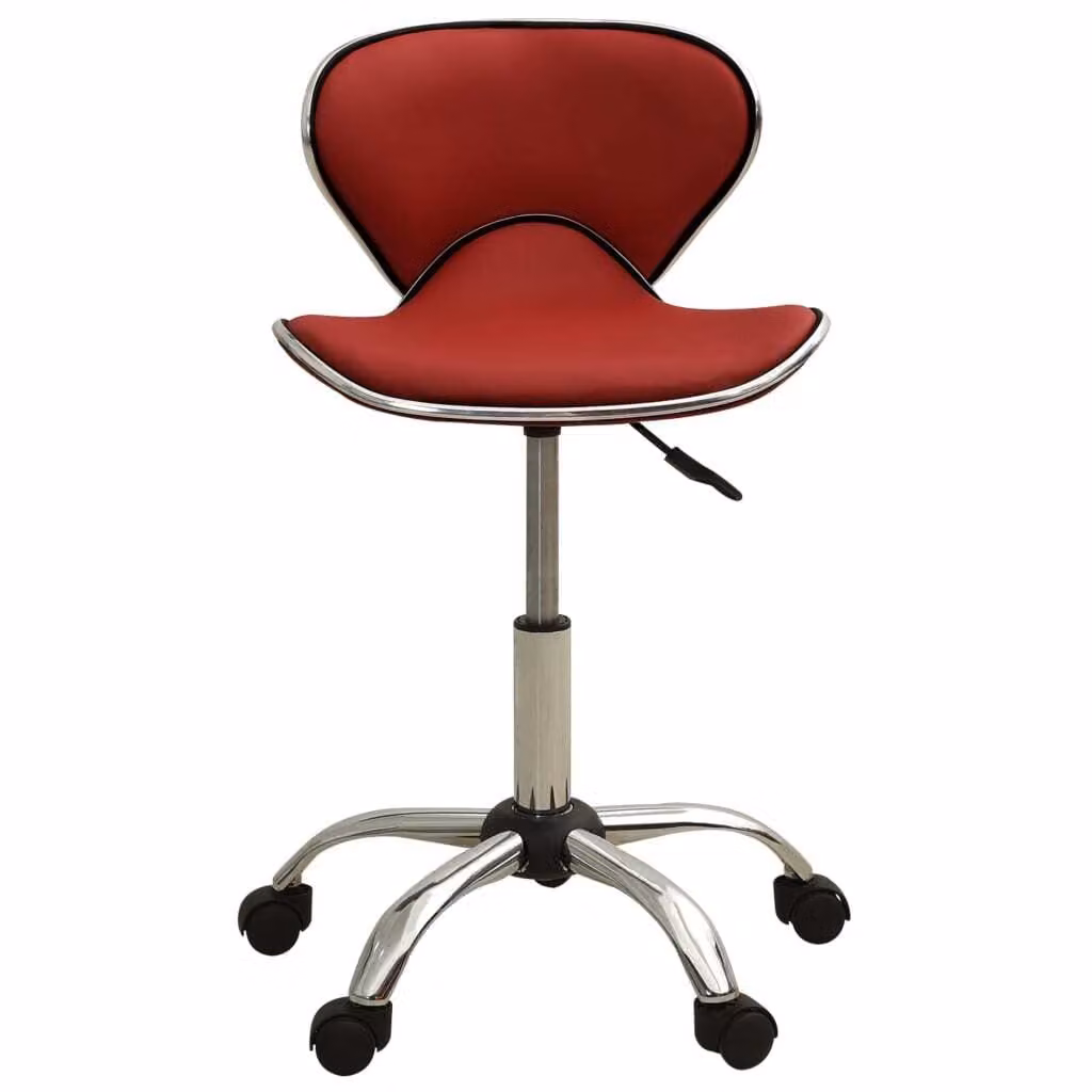 vidaXL Sedia da ufficio in Pelle finta rosso vino
