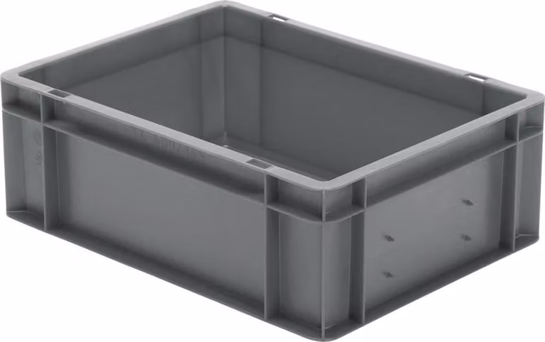 LA-KA-PE Contenitore da trasporto impilabile L400xL300xH145mm - TK400/145-0 GRIGIO