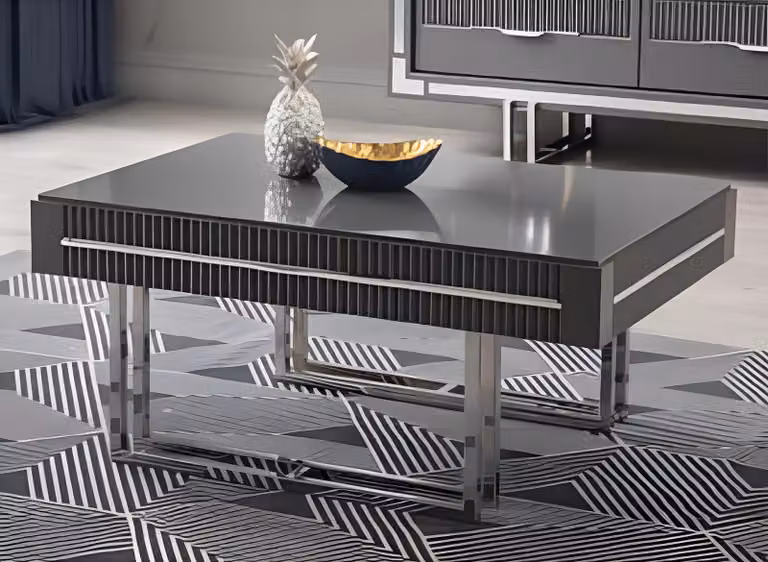 Sofatisch Kaffeetisch Couchtisch Beistelltisch Holz Grau Tisch Moderne