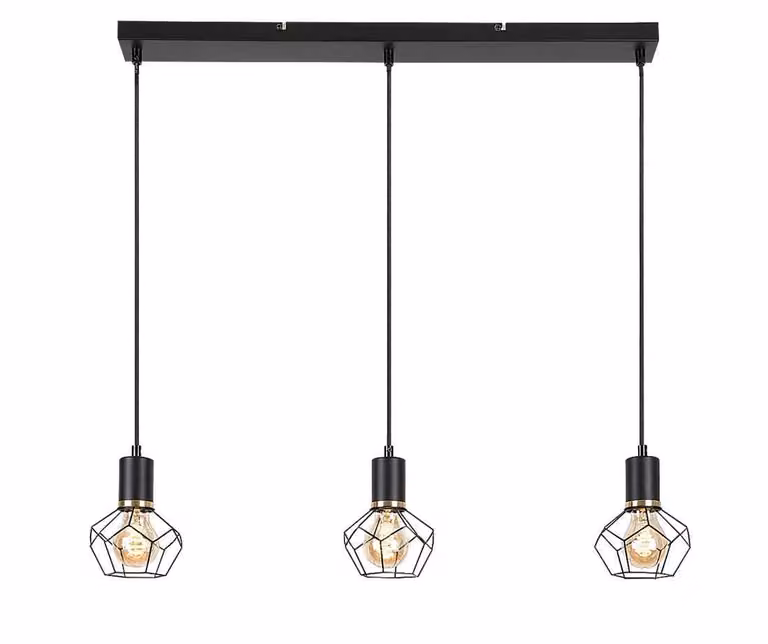 Rabalux 72242 Famiglia di luci moderne in metallo nero opaco