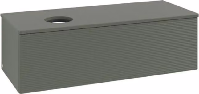 V&B Mobiletto con struttura frontale Antao 120x36x50cm, WBP Lac, lea gre. m Lac
