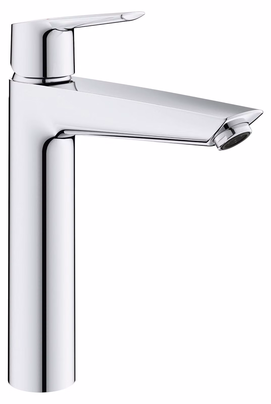 Miscelatore per lavabo, modello XL, cromato, con apertura a pressione, a risparmio idrico, attacco 3/8"