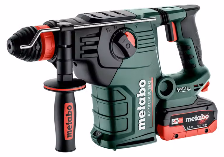 Martello combinato a batteria METABO KH 18 LTX BL 35 Q (600813660); metaBOX 185 XL