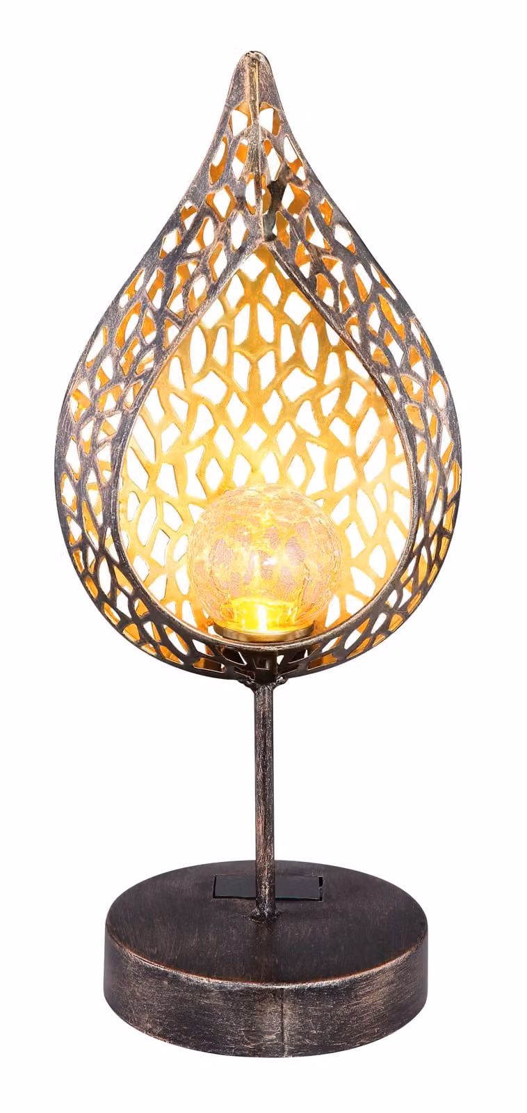 GLOBO 33528 Luce solare in metallo patinato color oro, LED
