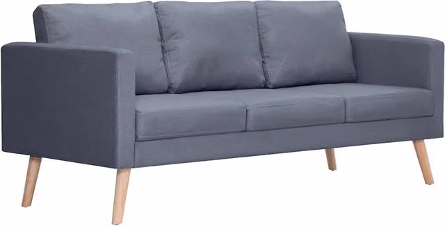 Divano | Divano da soggiorno | Sofa a 3 Posti in Tessuto Grigio Scuro