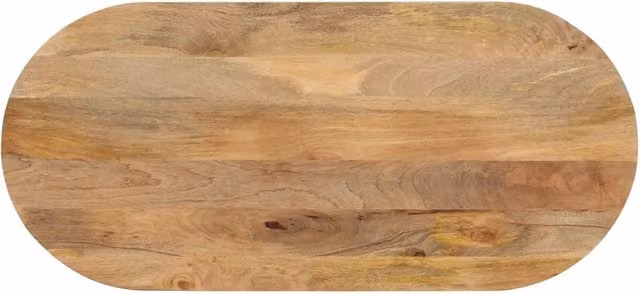 Dessus de table 120x60x2,5 cm ovale bois massif de manguier