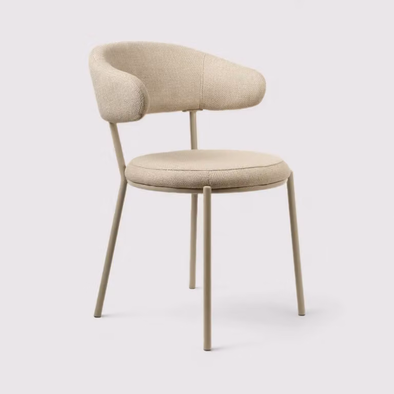 Alamanda - Set 2 sedie da pranzo design beige in stile moderno